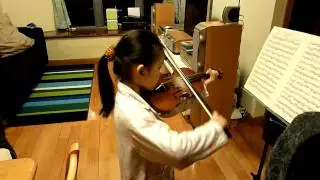 Christie Leung practice violin with piano teacher @ home