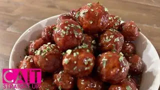 Slow Cooker Guava BBQ Meatballs | Cait Straight Up