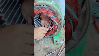 Coil installation last stage #electrical #motor #motorwinding