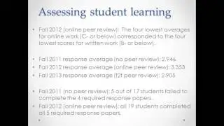 Teaching with Technology: Peer Review in an Online Learning Environment