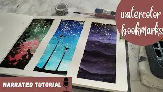 Easy watercolor bookmarks for beginners