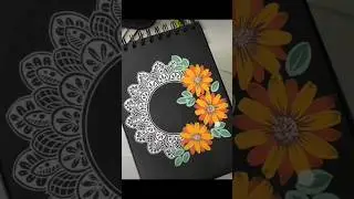 Easy floral mandala art...#beginners #mandala #mandalaart #flowers #easy #trending #trendingshorts