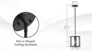 Osimir Farmhouse Pendant Light Fixtures, Black Pendant Lighting for Kitchen Island with Clear Glass,