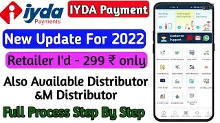 IYDA payment Bank ! New Update For 2022 ! Retailer I'd Only 299 ! Full Details this video
