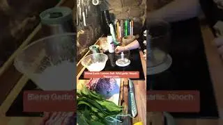 Foraging for wild Garlic and making vegan cheese. Onion marmalade and crackers (biscuits)