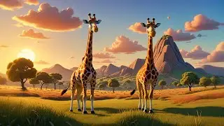 Two Silly Giraffes Dance on Mats | Dance and Movement Song for Kids | Nursery Rhymes and Baby Songs