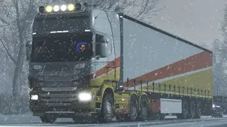Extreme Weather in Norway | Scania R 2009 | Euro Truck Simulator 2