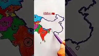 Draw Map of China 🇨🇳 #china