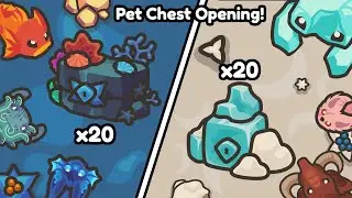 [GAPPLE CODE] Opening 20x Ocean And Winter Pet Chests In Taming.io!