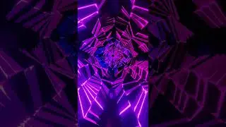 #Shorts Pink Blue VJ LOOP NEON Metallic Tunnel Abstract Background Video 4k Calming ASMR Screensaver