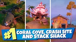 Visit Coral Cove, Stack Shack and Crash Site Without Swimming in a Single Match Guide Locations