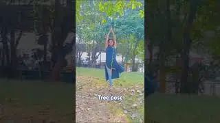 Tree pose...Balancing on one leg strengthens the muscles that help you balance and stabilize