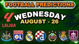 FOOTBALL PREDICTIONS TODAY | Wednesday 26 |Champions League |BTTS & Over/Under |#footballpredictions