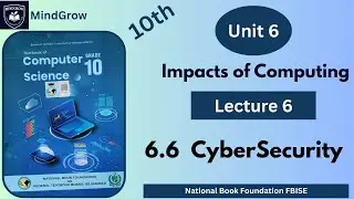 Unit 6  Impacts of Computing | 6.6 &ndash; Cybersecurity | Class 10 Computer FBISE | NBF Syllabus