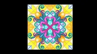 Pixel Art i colored Flower Picture 🌷 with bright colors # 85