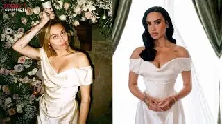 Did Demi Lovato wear the same wedding dress as Miley Cyrus?
