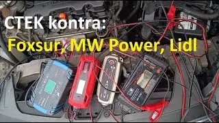 CTEK wie lepiej i podważa algorytmy MW Power, Foxsur, Lidl, Napięcie, natężenie Por&oacute;wnanie ładowarek