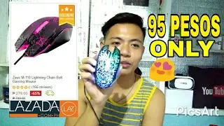 Zeus M-110 Lightning Chain Bolt Gaming Mouse Unboxing Review Lazada