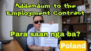 Addendum to the Employment Contract para saan nga ba?