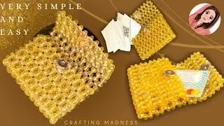 Easy and simple beaded wallet tutorial | easy beaded bag course  | beaded card holder tutorial