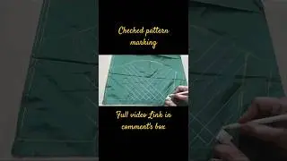 Checked pattern marking for aari work blouse design