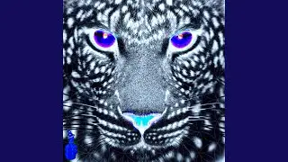 WHITE JAGUAR WITH BLUE PAWS