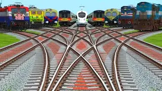 🧨All Indian Trains Run At Bumpy Curves Railroad Junctions | train simulator gameplay | railways💥