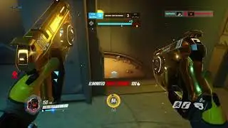 Tracer triple kill on Numbani - Overwatch