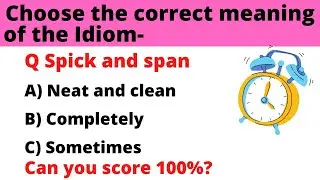 Idioms quiz|Can you pass this test?|Idioms MCQ|English Test|EngQuizz