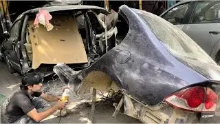 Honda Civic Back Side Crash Accident Car   Restoring Like New Civic😍
