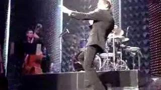 Michael Buble encourages men in the audience to be manly