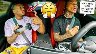 WATCHING JAZZ & TAE YT VIDEOS IN THE CAR WITH JAZZ *she got fed up* 😂😂