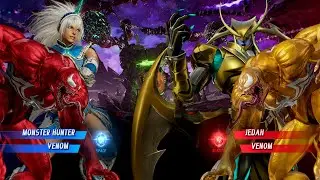 Monster Hunter & Carnage VS Jedah & Yellow Venom (Very Hard) - Marvel vs Capcom Infinite Gameplay