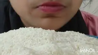 #asmr Raw rice eating sound #eating raw rice #raw rice eating lovers