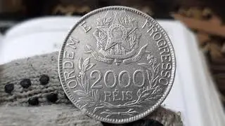 SORTUDO VOCE TEM ESSA MOEDA RARA 2000. R&Eacute;IS ANO 1912 PRATA 900. OLHA O VALOR 150, A 500, REAIS 🤝