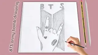 How to draw a BTS army bomb with a pencil sketch | BTS hand drawing step by step @creativespot793 