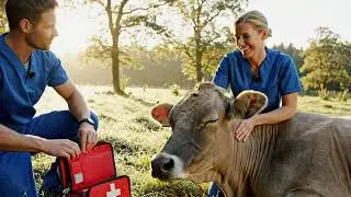 Rescue in the Pines: Freeing a Stranded Calf from a Rope Snare