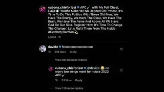 Cubana Chief Priest.....has officially joined Politics and Davido reacted