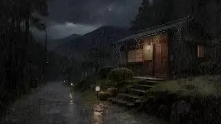 Calm Reflections Rainfall Surrounding Cabin for Deep Sleep and Focus