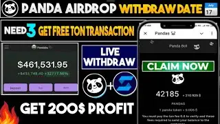 Panda Airdrop Today Update | Panda Airdrop Withdrawal | Pandas Airdrop Neelsky Exchange