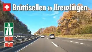 A1/A7 - Br&uuml;ttisellen to Kreuzlingen [4K] 🍂 Autumn Drive &bull; Swiss Autobahn/Motorway/Highway 🇨🇭