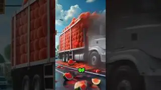 Did the goat fly the watermelon into the sky?🤯 #ai #animals #goat #shorts