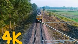 Train 4K Cinematic Aerial view