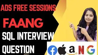 FAANG SQL Interview Question ( Medium Level) |  Ads Free Sessions 💡