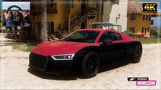 Audi R8 V10 Plus 2016 (846HP) | Forza Horizon 5 | Steering Wheel Gameplay