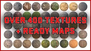 Mega pack 400+ 4K Real Life Textures &bull; 3D Showcase &bull; All Maps Included &bull; Tilled &bull; FDTextures