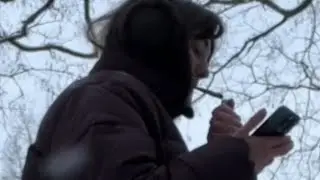 A girl smoking a cigarette answers questions about addiction and crushes the cigarette.