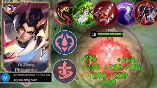 YU ZHONG FULL DAMAGE BUILD CAN'T SURVIVE ON TEAM FIGHTS!? THATS PIECE OF CAKE!!
