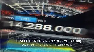 QSO with YL Raisa I/OH7BG on 20 meters...