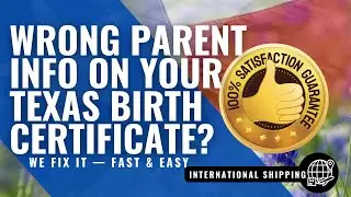 Fix Texas Birth Certificates &mdash; Guaranteed!